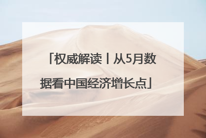 权威解读丨从5月数据看中国经济增长点