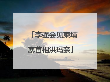 李强会见柬埔寨首相洪玛奈