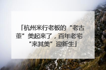 杭州米行老板的“老古董”美起来了，百年老宅“来其美”迎新生