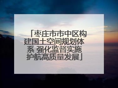枣庄市市中区构建国土空间规划体系 强化监督实施护航高质量发展