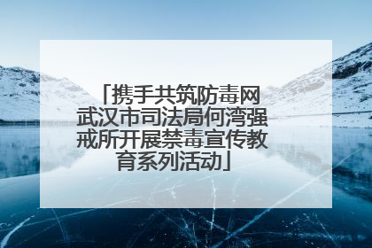 携手共筑防毒网 武汉市司法局何湾强戒所开展禁毒宣传教育系列活动