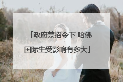 政府禁招令下 哈佛国际生受影响有多大