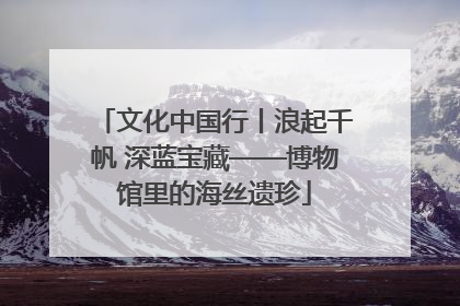 文化中国行丨浪起千帆 深蓝宝藏——博物馆里的海丝遗珍