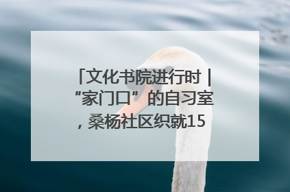 文化书院进行时｜“家门口”的自习室，桑杨社区织就15分钟学习生活圈