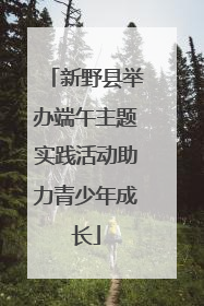 新野县举办端午主题实践活动助力青少年成长
