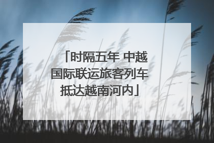 时隔五年 中越国际联运旅客列车抵达越南河内