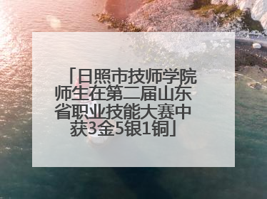 日照市技师学院师生在第二届山东省职业技能大赛中获3金5银1铜