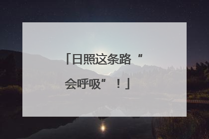 日照这条路“会呼吸”！