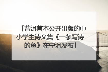 普洱首本公开出版的中小学生诗文集《一条写诗的鱼》在宁洱发布