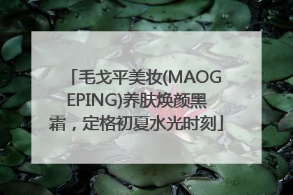 毛戈平美妆(MAOGEPING)养肤焕颜黑霜，定格初夏水光时刻