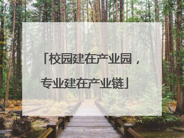 校园建在产业园，专业建在产业链