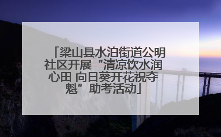 梁山县水泊街道公明社区开展“清凉饮水润心田 向日葵开花祝夺魁”助考活动
