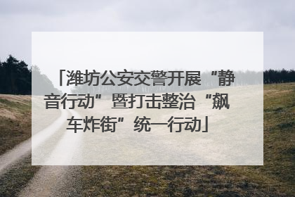 潍坊公安交警开展“静音行动”暨打击整治“飙车炸街”统一行动