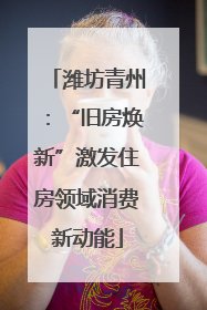 潍坊青州：“旧房焕新”激发住房领域消费新动能