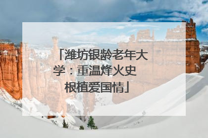 潍坊银龄老年大学：重温烽火史 根植爱国情