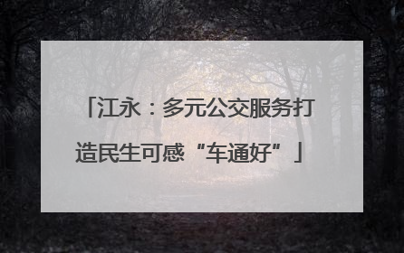 江永：多元公交服务打造民生可感“车通好”