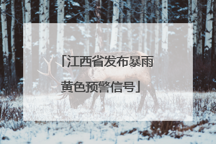 江西省发布暴雨黄色预警信号
