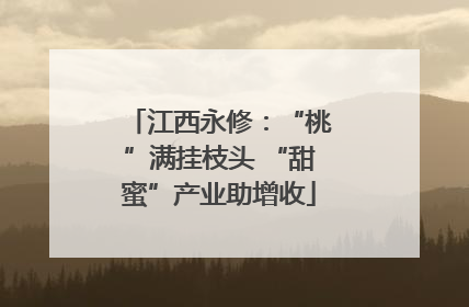 江西永修：“桃”满挂枝头 “甜蜜”产业助增收