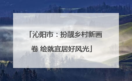 沁阳市：扮靓乡村新画卷 绘就宜居好风光