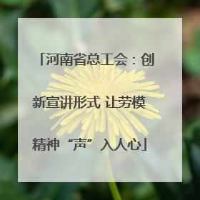 河南省总工会：创新宣讲形式 让劳模精神“声”入人心