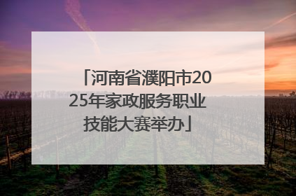 河南省濮阳市2025年家政服务职业技能大赛举办