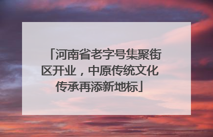 河南省老字号集聚街区开业，中原传统文化传承再添新地标