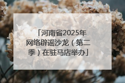 河南省2025年网络辟谣沙龙（第二季）在驻马店举办