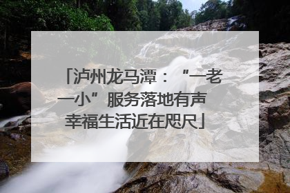 泸州龙马潭：“一老一小”服务落地有声 幸福生活近在咫尺