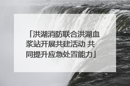 洪湖消防联合洪湖血浆站开展共建活动 共同提升应急处置能力
