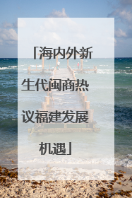 海内外新生代闽商热议福建发展机遇
