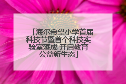 海尔希望小学首届科技节暨首个科技实验室落成 开启教育公益新生态