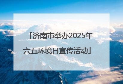 济南市举办2025年六五环境日宣传活动