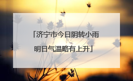 济宁市今日阴转小雨 明日气温略有上升