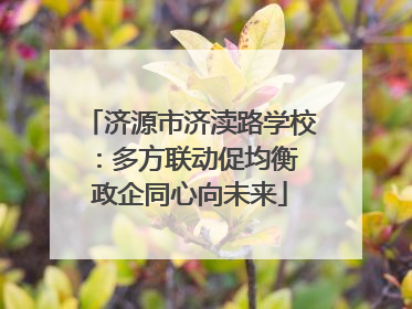 济源市济渎路学校：多方联动促均衡 政企同心向未来