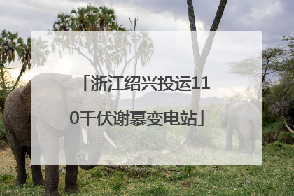 浙江绍兴投运110千伏谢慕变电站
