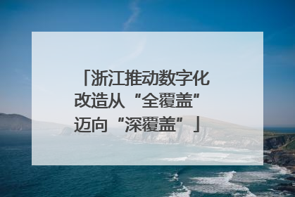 浙江推动数字化改造从“全覆盖”迈向“深覆盖”