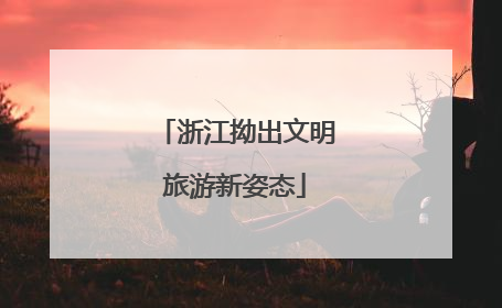 浙江拗出文明旅游新姿态