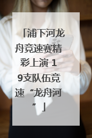 浦下河龙舟竞速赛精彩上演 19支队伍竞速“龙舟河”