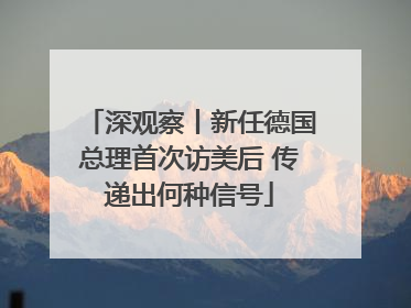 深观察丨新任德国总理首次访美后 传递出何种信号