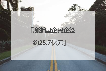 渝浙国企民企签约25.7亿元