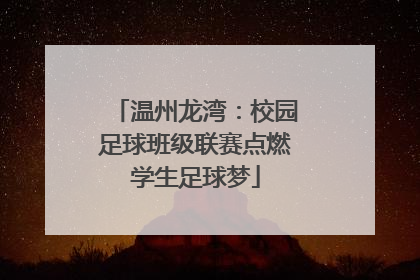 温州龙湾：校园足球班级联赛点燃学生足球梦