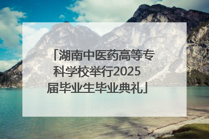 湖南中医药高等专科学校举行2025届毕业生毕业典礼