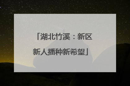 湖北竹溪：新区新人播种新希望