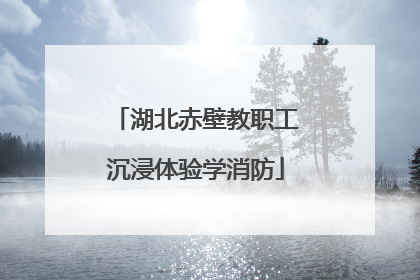 湖北赤壁教职工沉浸体验学消防