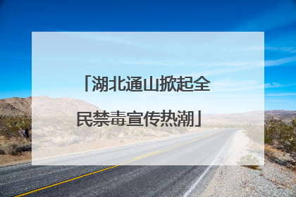 湖北通山掀起全民禁毒宣传热潮