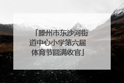 滕州市东沙河街道中心小学第六届体育节圆满收官