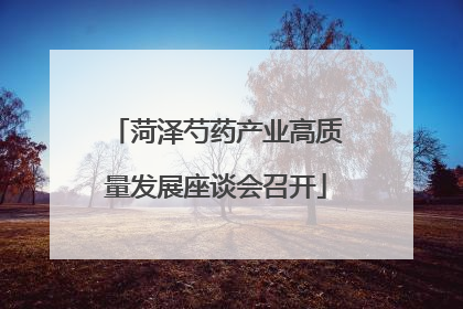 菏泽芍药产业高质量发展座谈会召开