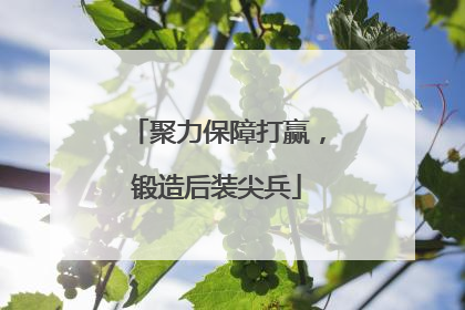 聚力保障打赢，锻造后装尖兵