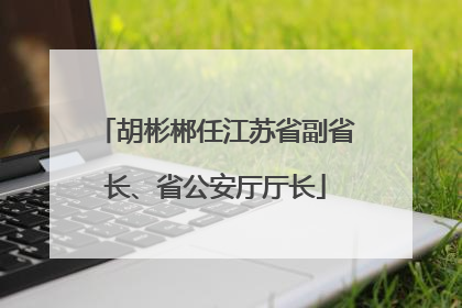 胡彬郴任江苏省副省长、省公安厅厅长