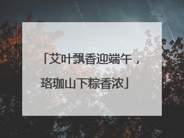 艾叶飘香迎端午，珞珈山下粽香浓